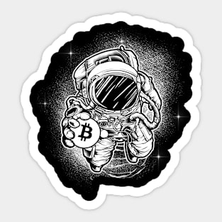 Bitcoin to the Moon | Astronaut Sticker